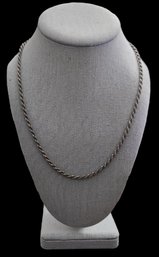 Vintage Italian Sterling Silver Twisted Rope Necklace