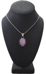 Gorgeous Long Vintage MSC Sterling Silver Amethyst Color  Necklace