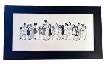 Personalized And Signed Norman Rockwell , C. 1970 'The Spelling Bee'