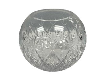 Tiffany & Co. Sybil Pattern Cut Crystal Signed Rose Bowl