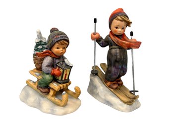 2 Piece Winter Hummels Goebel Figurines