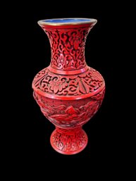 Red Lacquer Chinese Vase