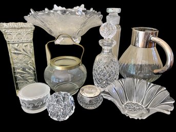 10 Piece Crystal & Glassware (Inc.-Tiffany & Lalique)