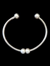 Vintage Sterling Silver Double Balls Bracelet