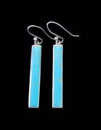 Vintage Sterling Silver Turquoise Dangle Earrings