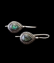 Vintage HAN Sterling Silver Designer Abalone Earrings