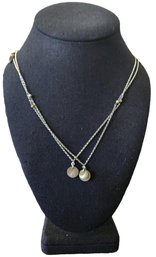 Long Vintage Sterling Silver CON Designer Necklace