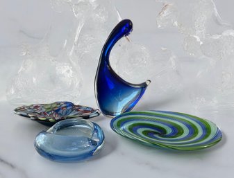 Blue Glass Eclectic Tabletop Decor