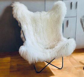 RH Teen Mongolian Lamb Butterfly  Chair