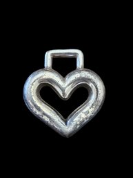 Vintage Solid Sterling Silver BRIGHTON Designer Heart Pendant