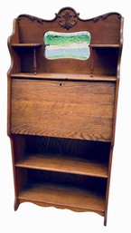 Vintage Secretary Desk Bookshelf