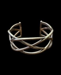 Vintage Italian TIFFANY And CO. Sterling Silver Celtic Knot Cuff Bracelet