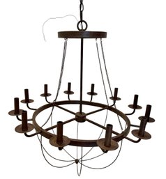 A Ballard Design 12 Lights Metal Chandelier.