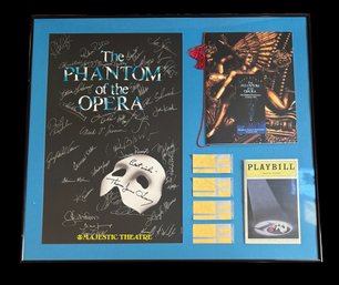 Phantom Of The Opera 1998 Majestic Theatre Showing Signed Poster, Original Tickets & More! Ephemera Collection