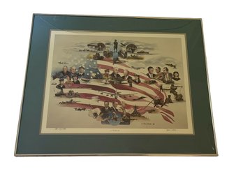 A Tribute By John Sullivan Offset Lithograph US Presidents & Generals Artist Proof