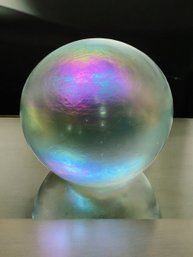 GES 91 Art Glass Frosted Dichroic Paperweight