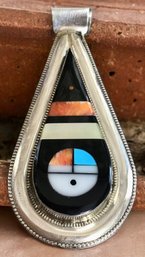 Native American Multi Stone Inlay Pendant