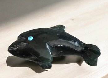 ZUNI Jadeite Dolphin Fetish