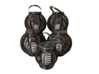 Walmart Solar Plastic Outdoor Lanterns -brown