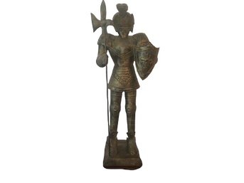 Vintage Medieval Brass Knight In Armour