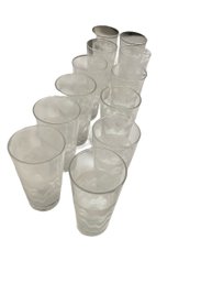 Juice Glasses Set W/frosted Chevron Design