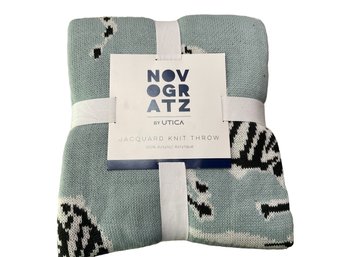 Novogratz Knit Throw Zebras In Love