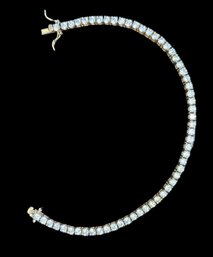 Vintage Sterling Silver Vermeil CZ Tennis Bracelet