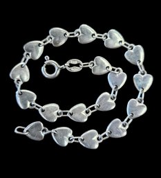 Vintage Italian Sterling Silver Heart Bracelet