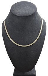 Vintage Italian Milor Textured Patterned Herringbone Necklace