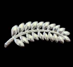 Vintage Taxco Mexican Sterling Silver Leaf Brooch