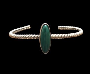 Beautiful Vintage Malachite Spiral Bracelet