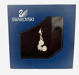 Vintage Swarovski Crystal Disney Mickey Mouse Ears Charm In Original Box Never Removed