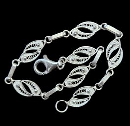 Vintage Sterling Silver Filigree Style Bracelet