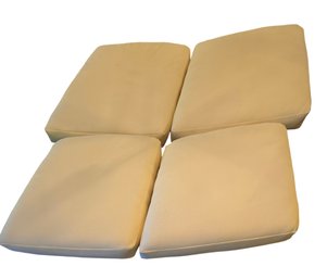 4 Ivory Leather Cushions