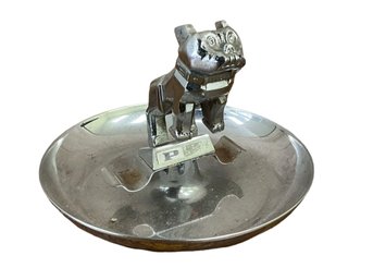 Vintage Mack Truck Dog Hood Ornament Cigar Chrome Ashtray