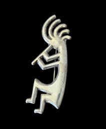 Vintage Native American Designer Sterling Silver Kokopelli Brooch/Pin