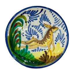 Hand Painted And Crafted Majolica Style Pegasus Multicolor Ceramic Dish (U.S. Shipping Available)