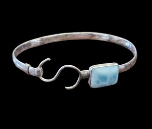 Vintage Sterling Silver Blue Larimar Bracelet