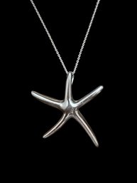 Vintage Sterling Silver Starfish Necklace