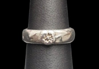 Vintage Designer TIFFANY AND CO Sterling Silver Floral Ring, Size 7.5