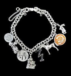 Vintage Sterling Silver Charm Bracelet