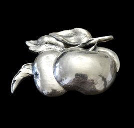 Vintage GUGLIELMO CINI Sterling Silver Apple Brooch/Pin