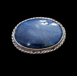 Vintage Sterling Silver Blue Lapis Brooch/Pin