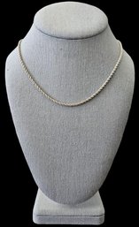 Beautiful Vintage Sterling Silver Twisted Rope Necklace