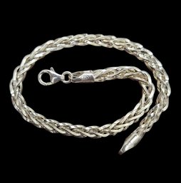 Vintage Italian Sterling Silver Fancy Woven Twisted Bracelet