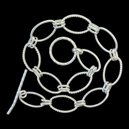 Vintage Sterling Silver Circular Link Bracelet