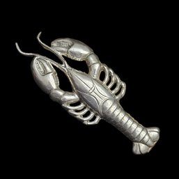 Vintage Designer LANG Sterling Silver Lobster Pin