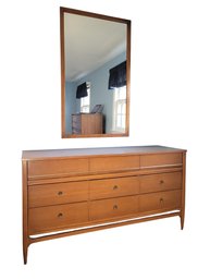 MCM Low Dresser And Mirror Combo. Made In The USA . Mainline By Hooker.