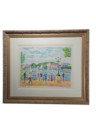 Jean Claude Picot - Casino D'Engheim-les-bnains 1990. Framed Signed Lithograph.