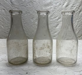 C.L. Comstock & Sons, Housatonic, MA  One Quart Milk Bottle And Unmarked Bottles